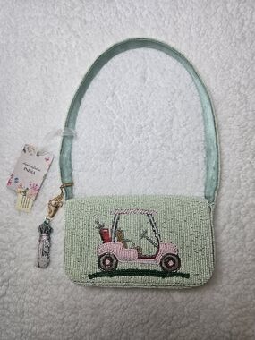 Viral Beaded Golf Cart Bag India Marshalls TJ Maxx Purse Viral Cass Holland NWT